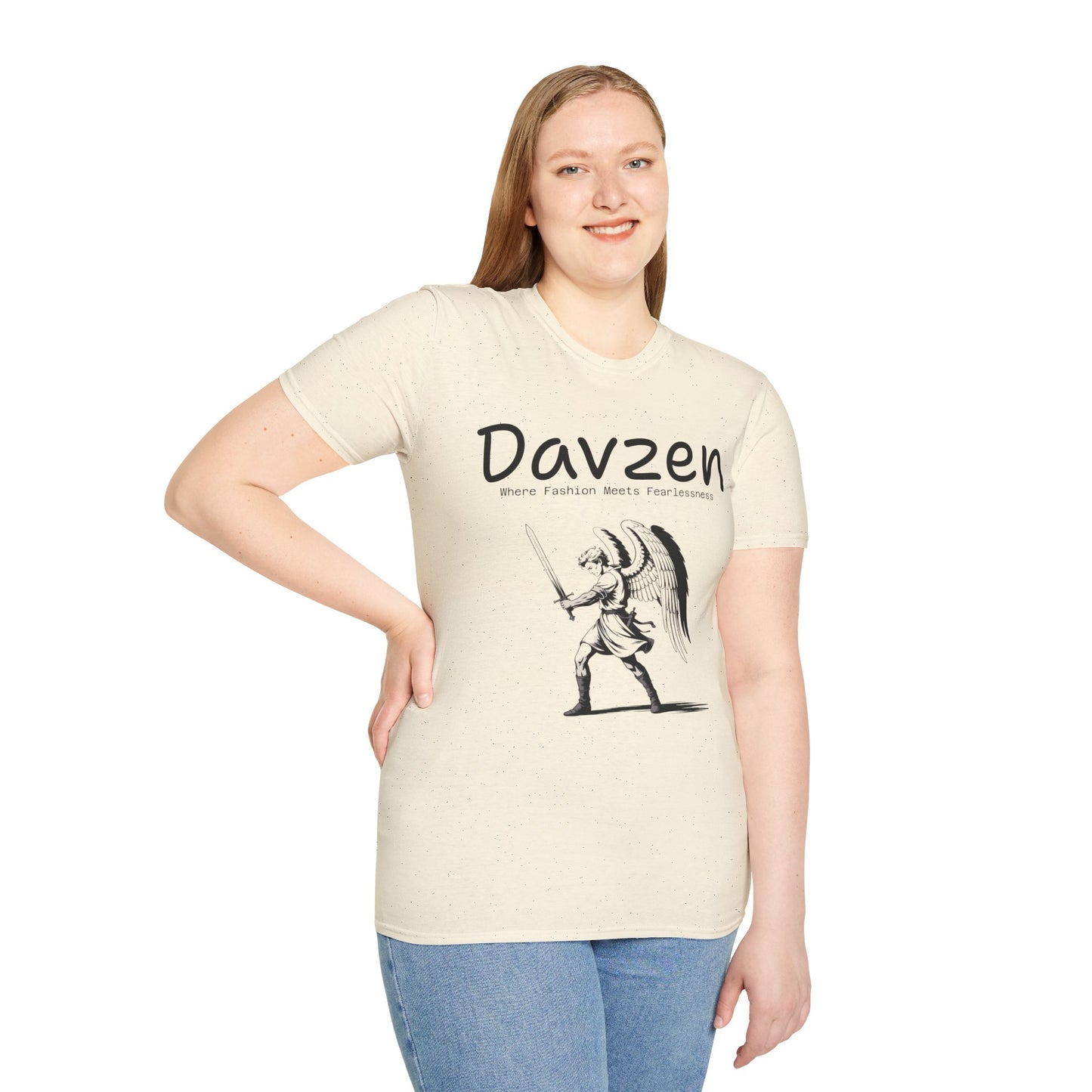 Angel Sword Unisex T-Shirt with Davzen Slogan