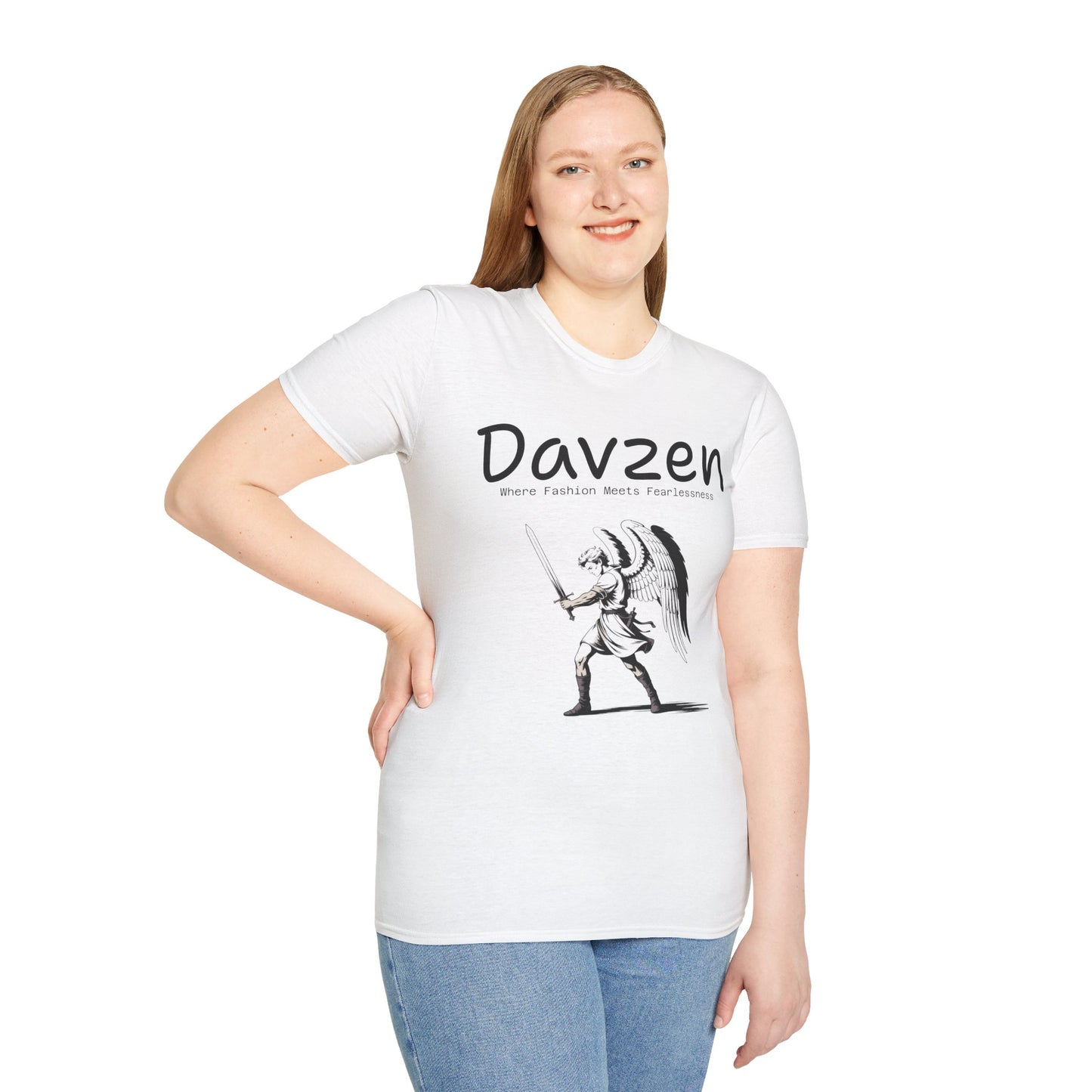 Angel Sword Unisex T-Shirt with Davzen Slogan