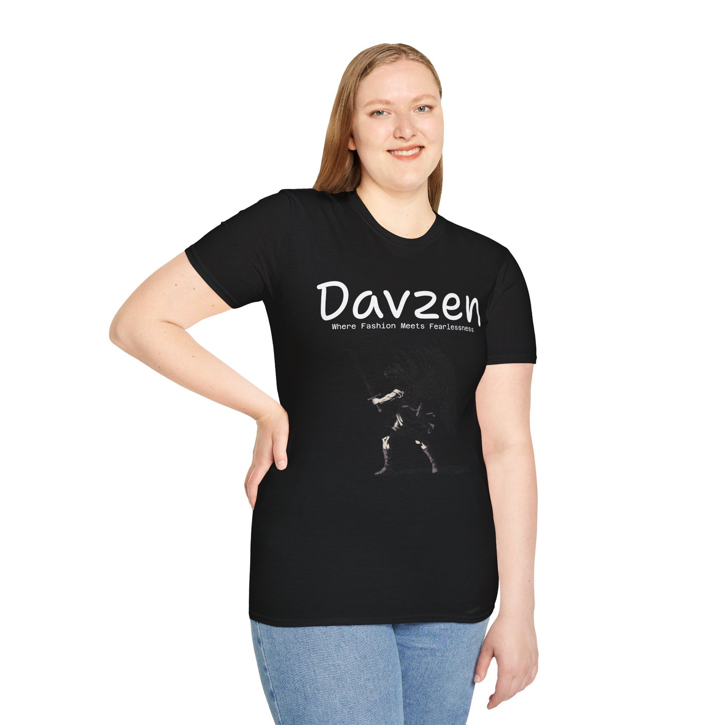 Angel Sword Unisex T-Shirt with Davzen Slogan