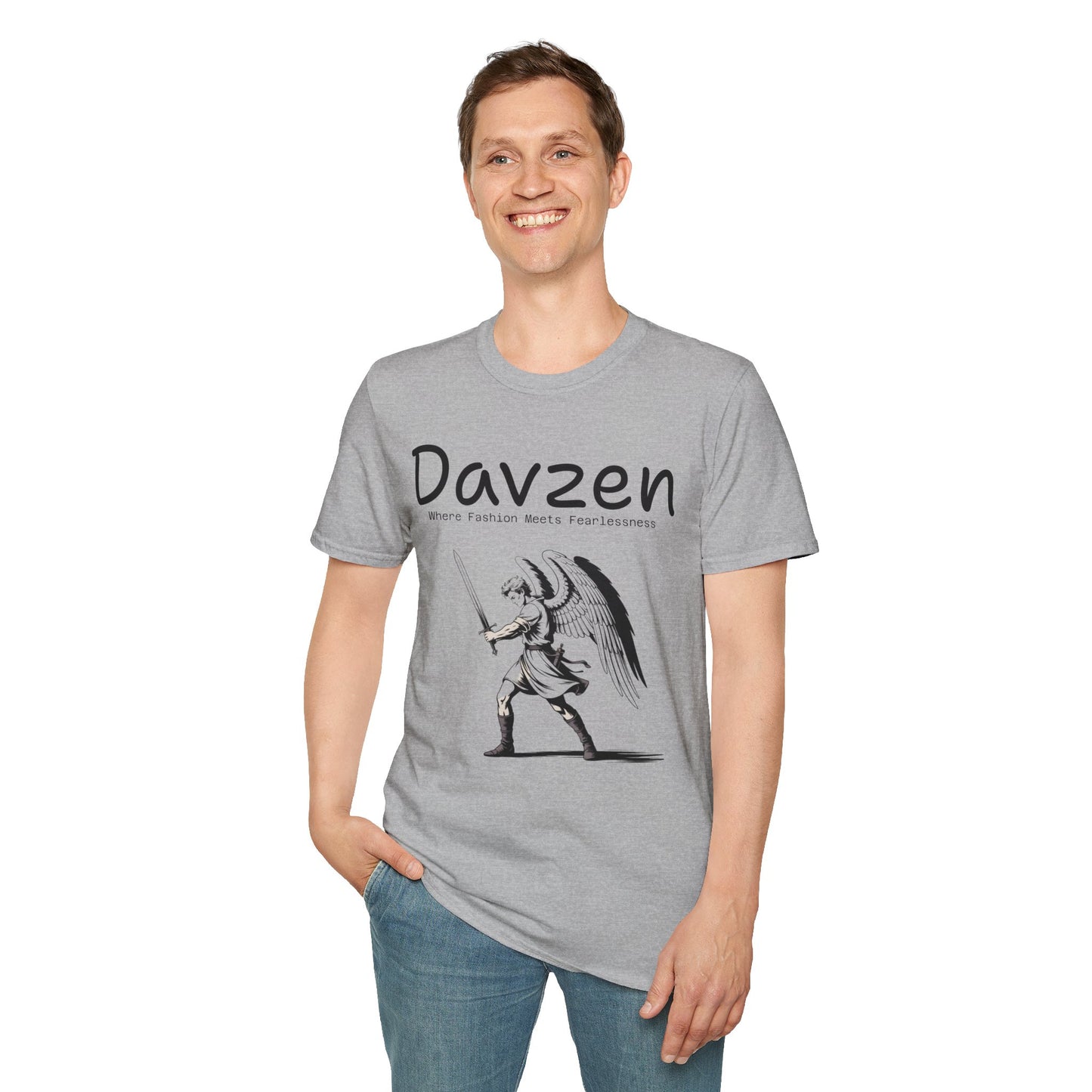 Angel Sword Unisex T-Shirt with Davzen Slogan