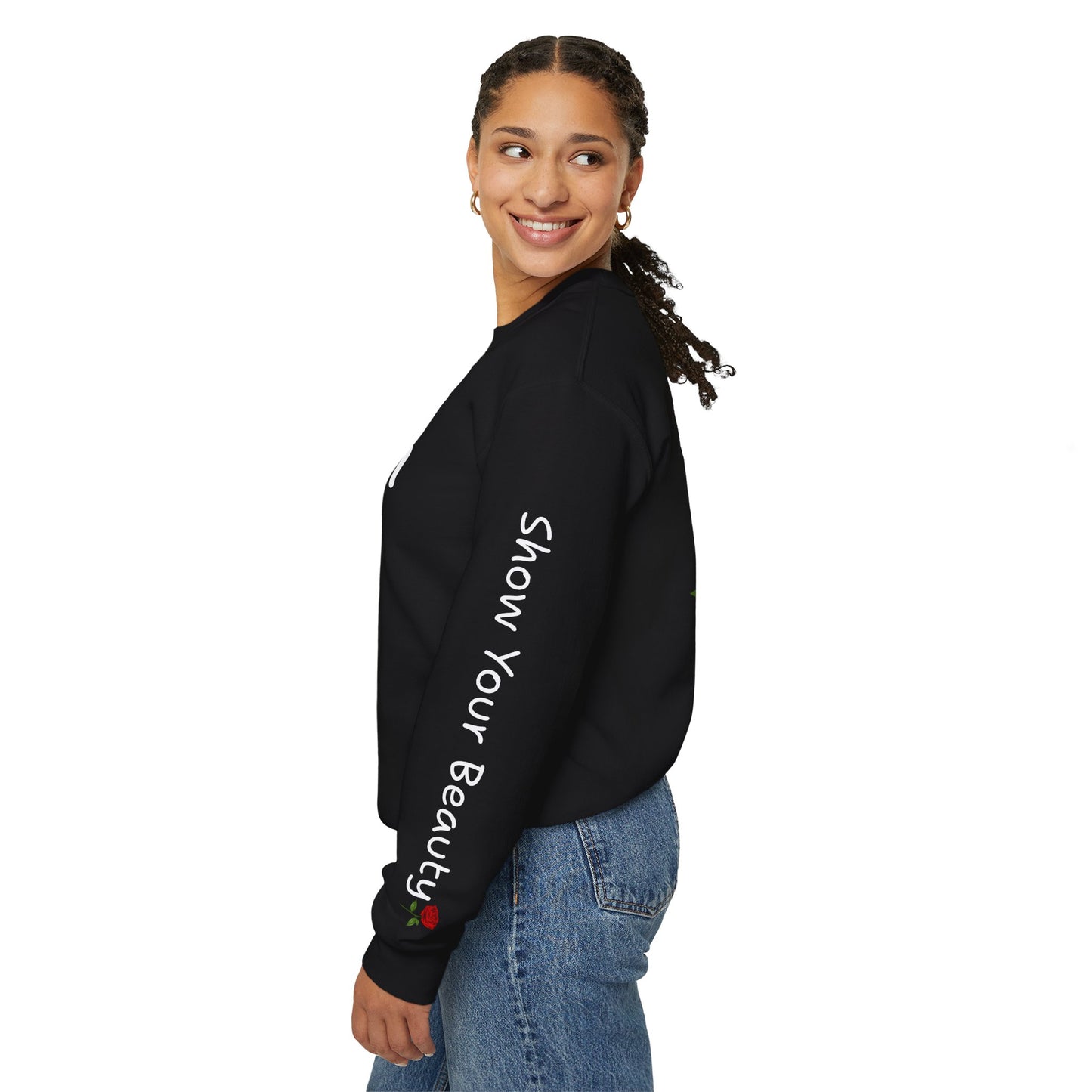 Beauty Rose Crewneck Sweatshirt