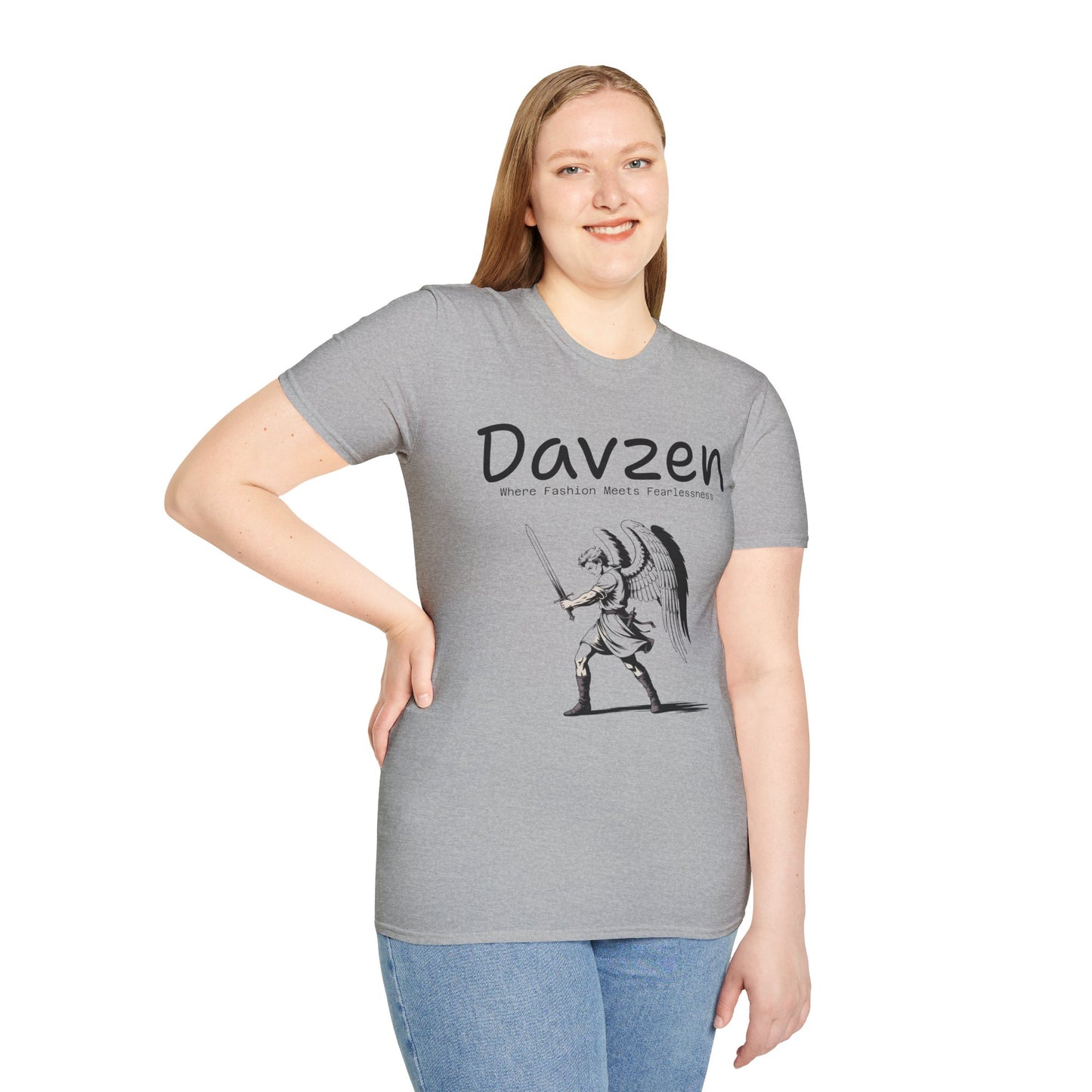 Angel Sword Unisex T-Shirt with Davzen Slogan