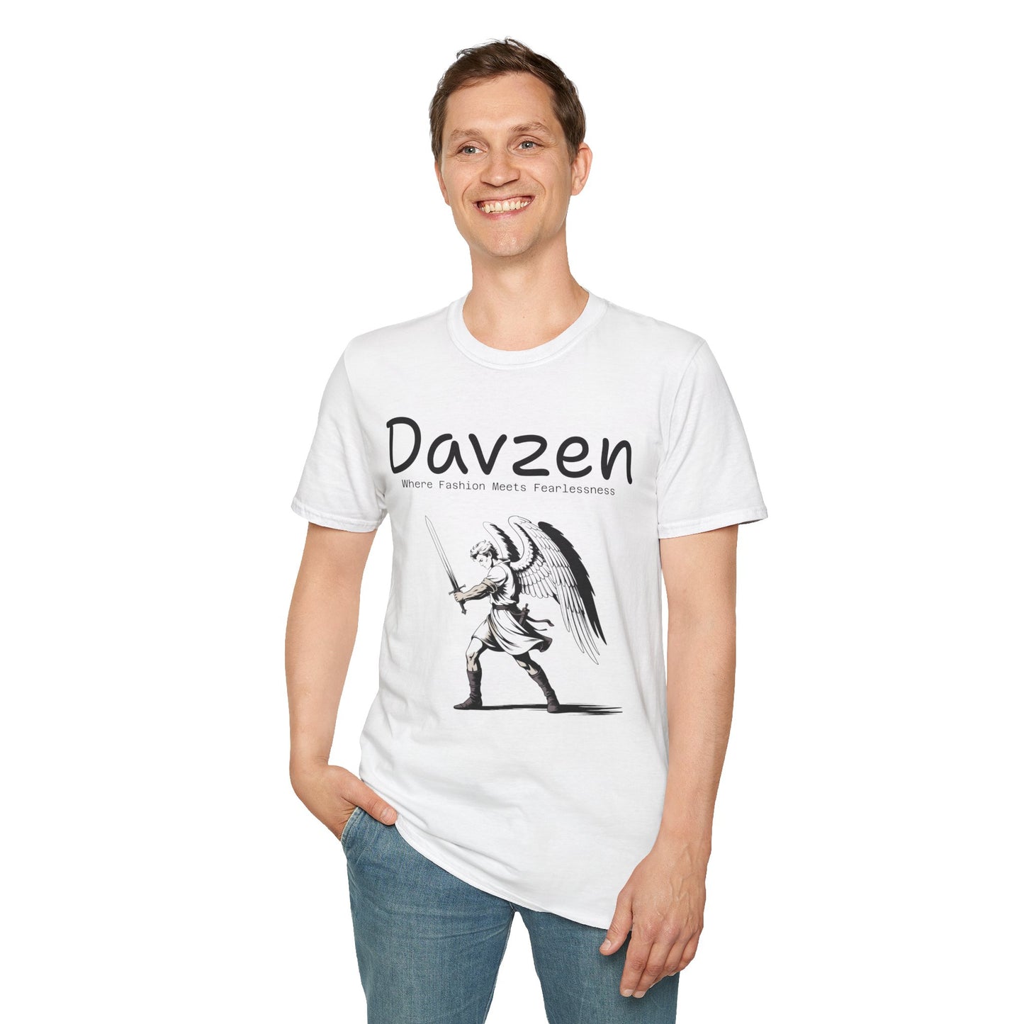 Angel Sword Unisex T-Shirt with Davzen Slogan