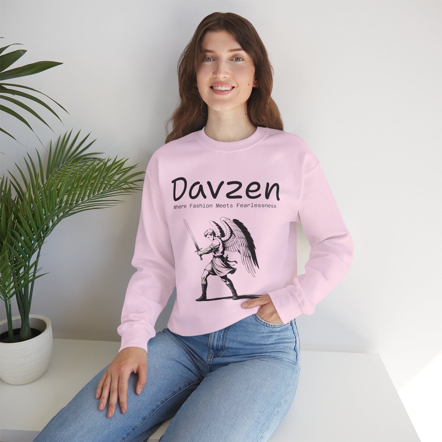 Davzen; Where Fashion Meets Fearlessness; Crewneck Sweatshirt - Unisex Heavy Blend