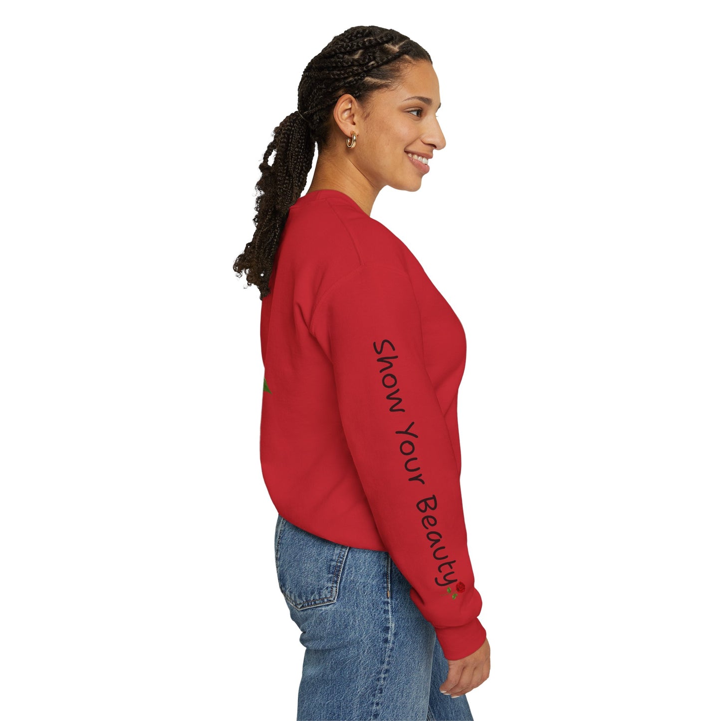 Beauty Rose Crewneck Sweatshirt