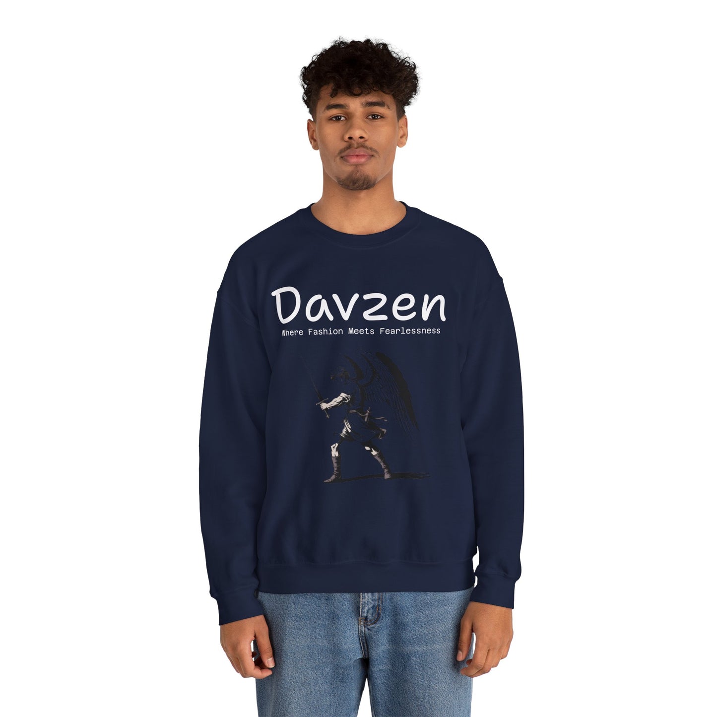 Davzen; Where Fashion Meets Fearlessness; Crewneck Sweatshirt - Unisex Heavy Blend