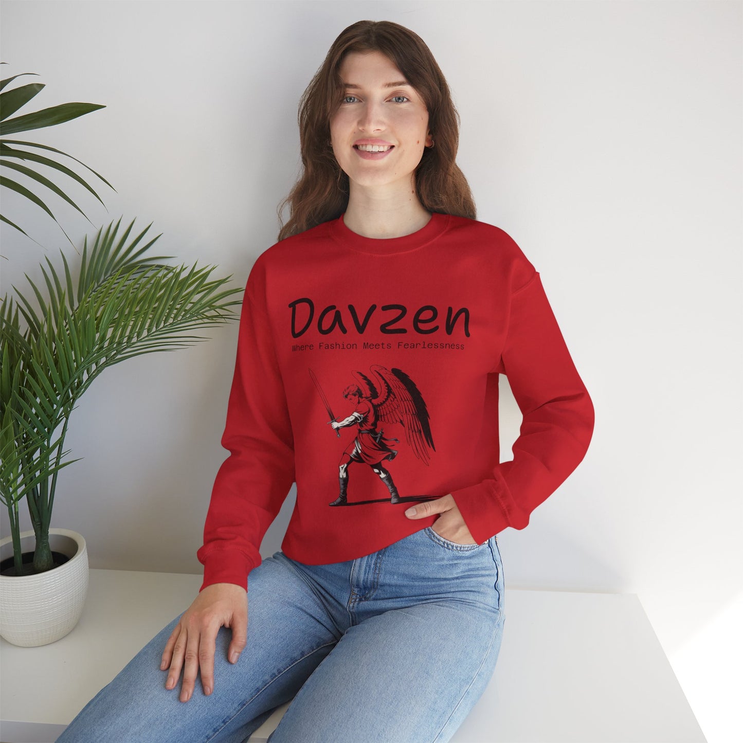 Davzen; Where Fashion Meets Fearlessness; Crewneck Sweatshirt - Unisex Heavy Blend