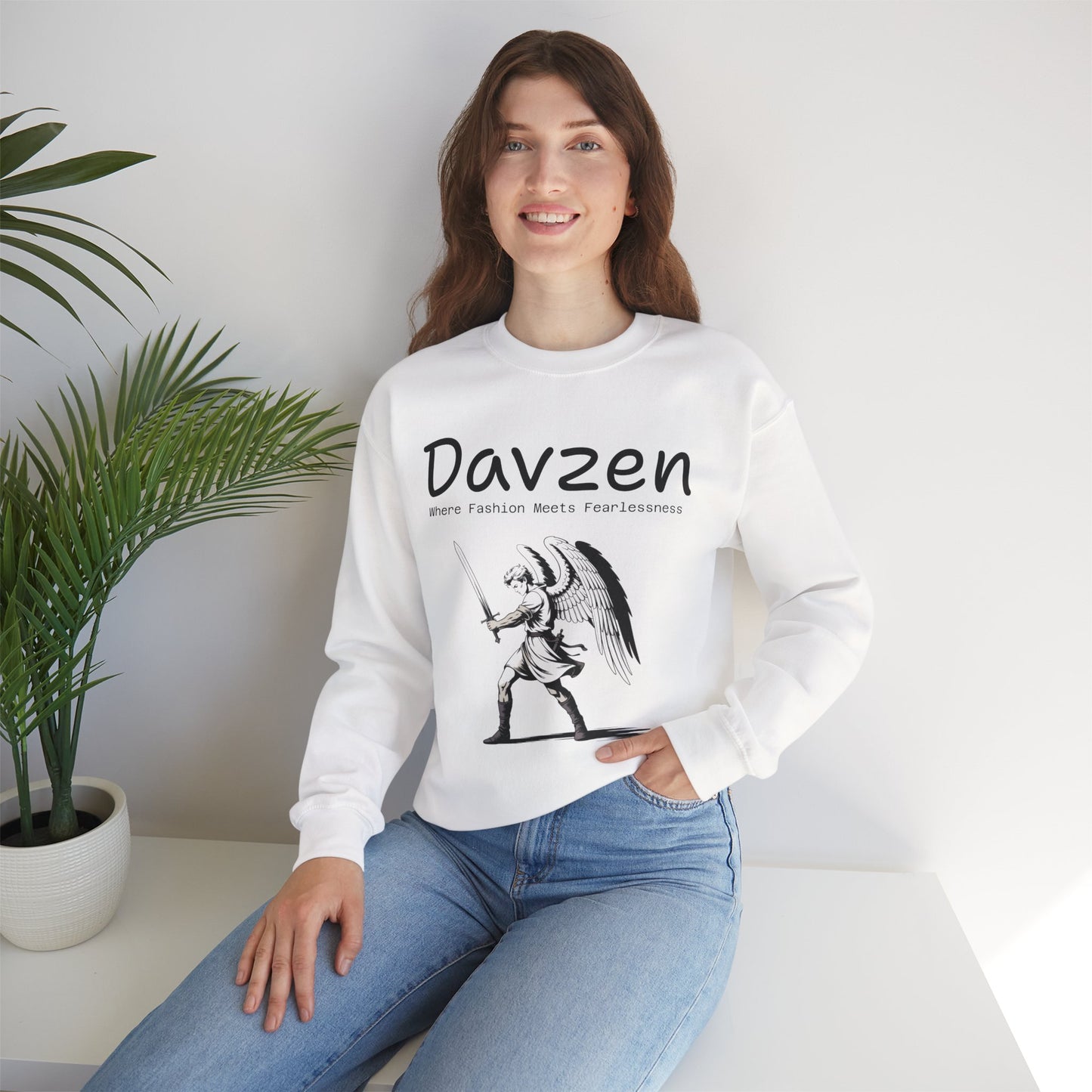 Davzen; Where Fashion Meets Fearlessness; Crewneck Sweatshirt - Unisex Heavy Blend