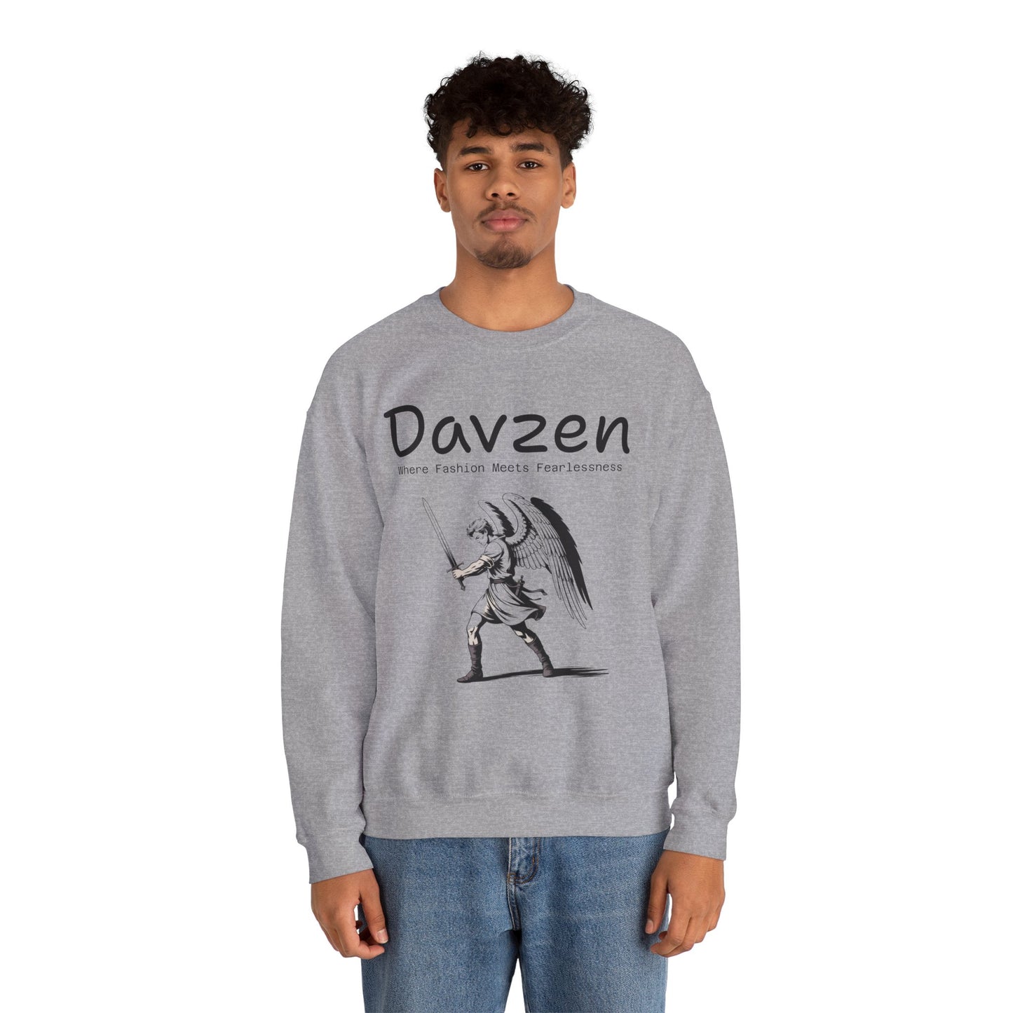 Davzen; Where Fashion Meets Fearlessness; Crewneck Sweatshirt - Unisex Heavy Blend