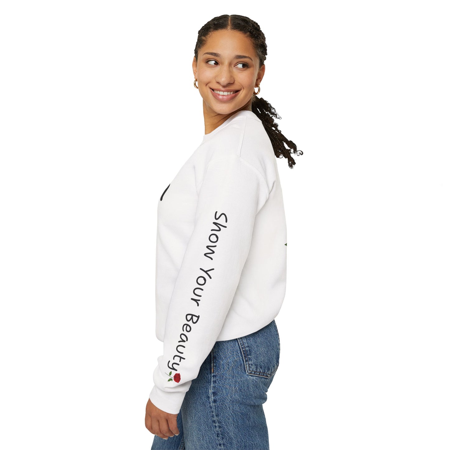 Beauty Rose Crewneck Sweatshirt