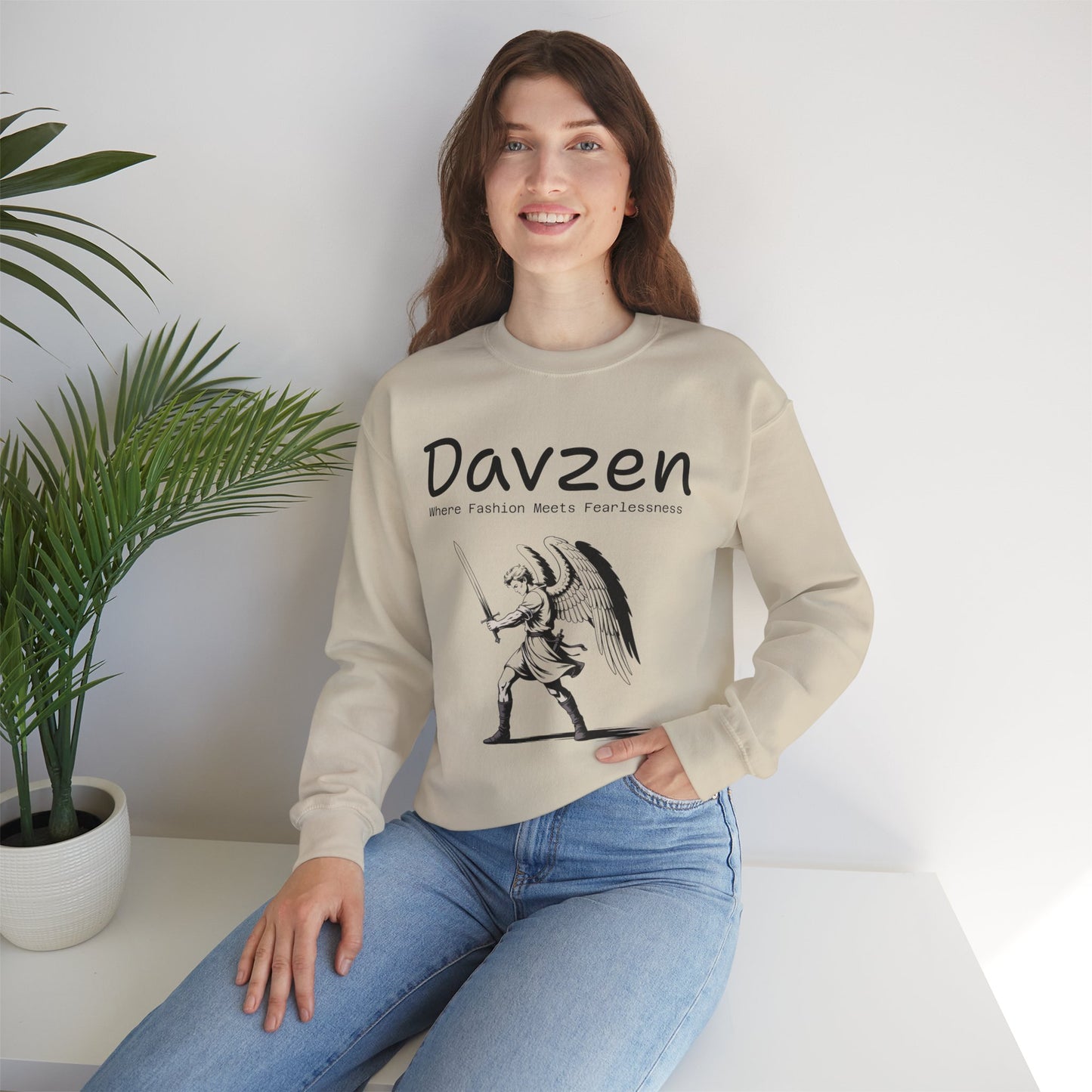 Davzen; Where Fashion Meets Fearlessness; Crewneck Sweatshirt - Unisex Heavy Blend