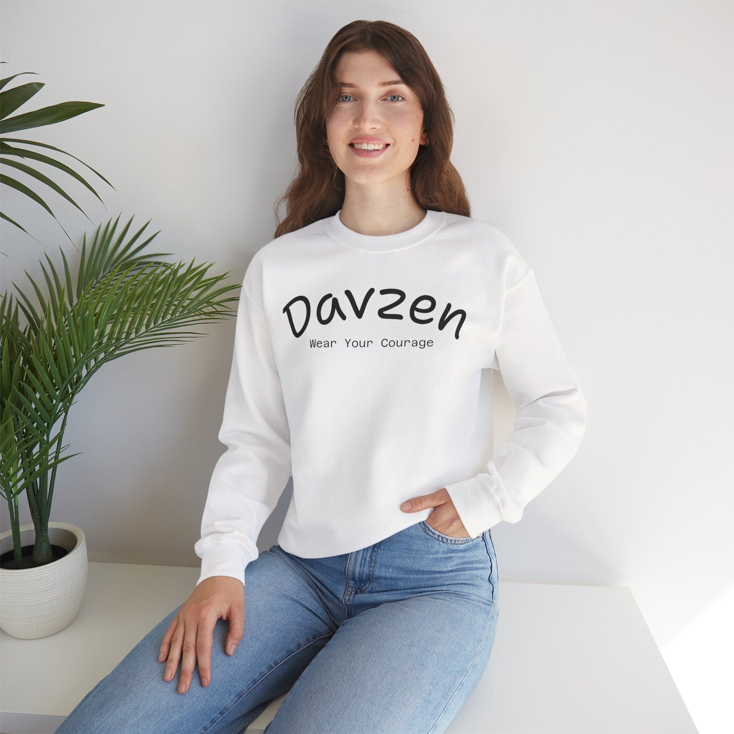 Crewneck Sweatshirt Courage Wear Davzen Unisex Heavy Blend