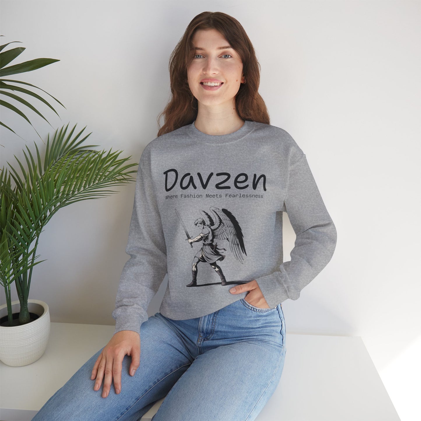 Davzen; Where Fashion Meets Fearlessness; Crewneck Sweatshirt - Unisex Heavy Blend