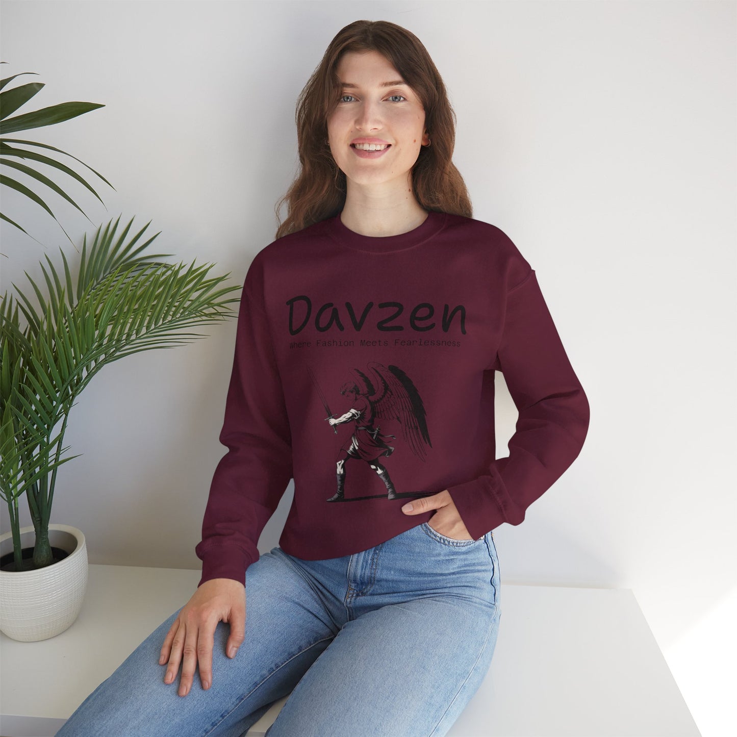 Davzen; Where Fashion Meets Fearlessness; Crewneck Sweatshirt - Unisex Heavy Blend