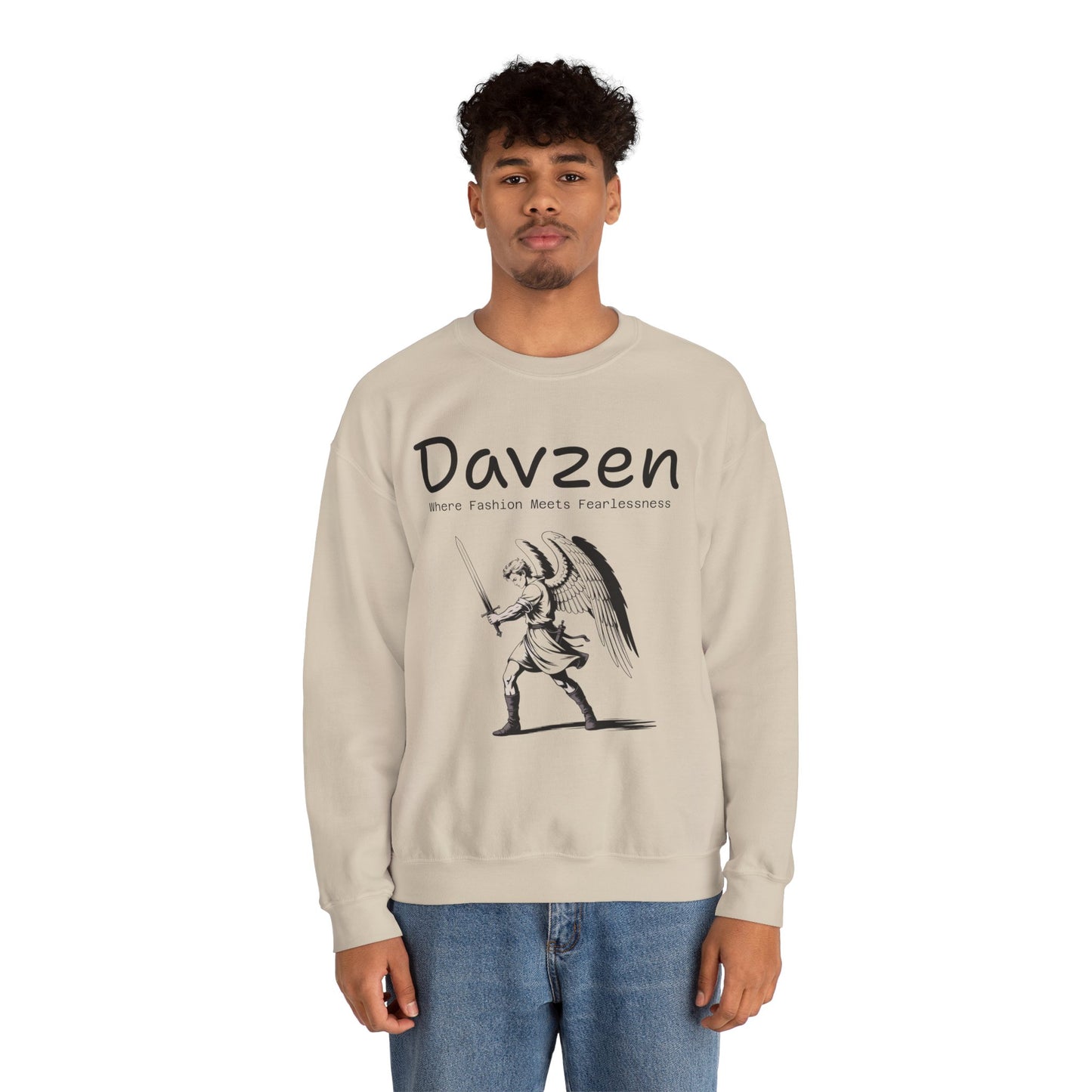 Davzen; Where Fashion Meets Fearlessness; Crewneck Sweatshirt - Unisex Heavy Blend