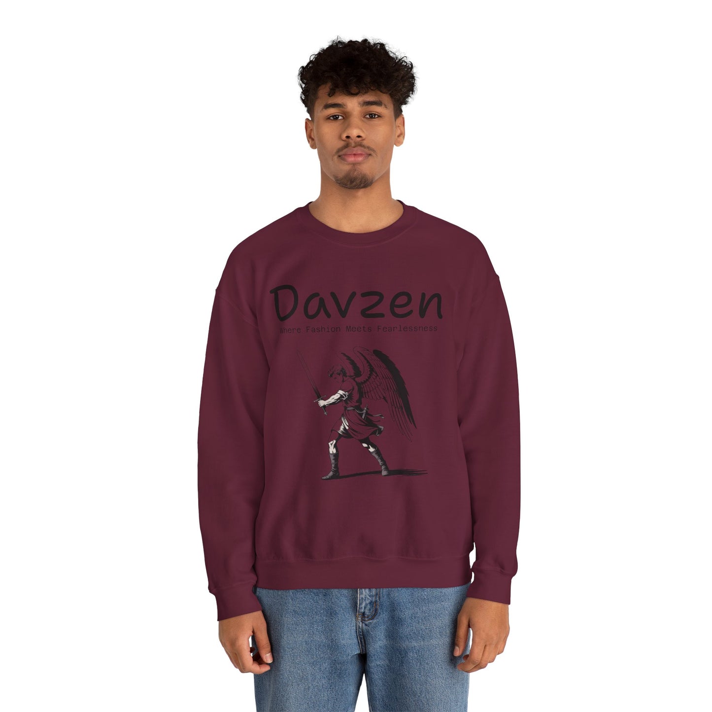 Davzen; Where Fashion Meets Fearlessness; Crewneck Sweatshirt - Unisex Heavy Blend