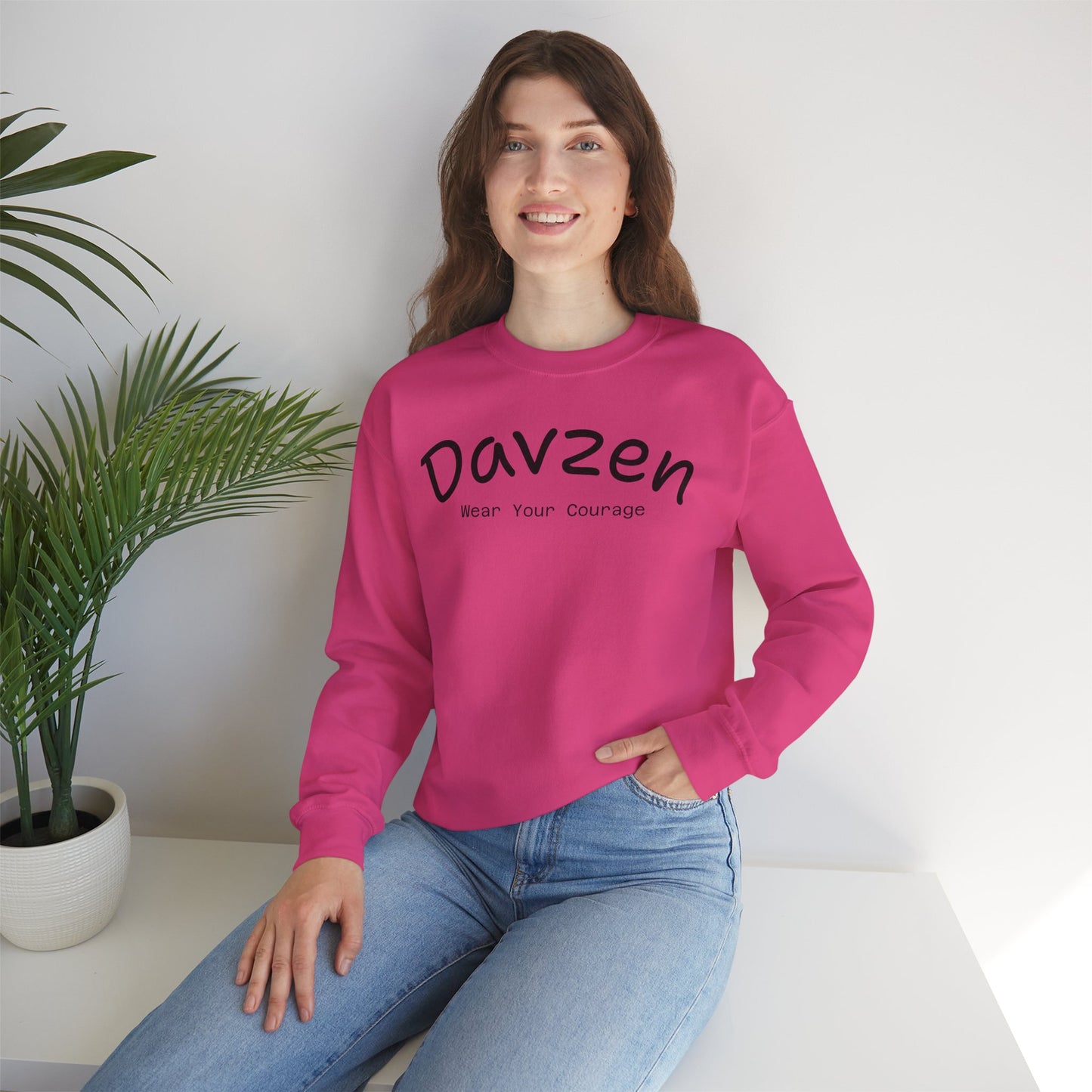 Crewneck Sweatshirt Courage Wear Davzen Unisex Heavy Blend