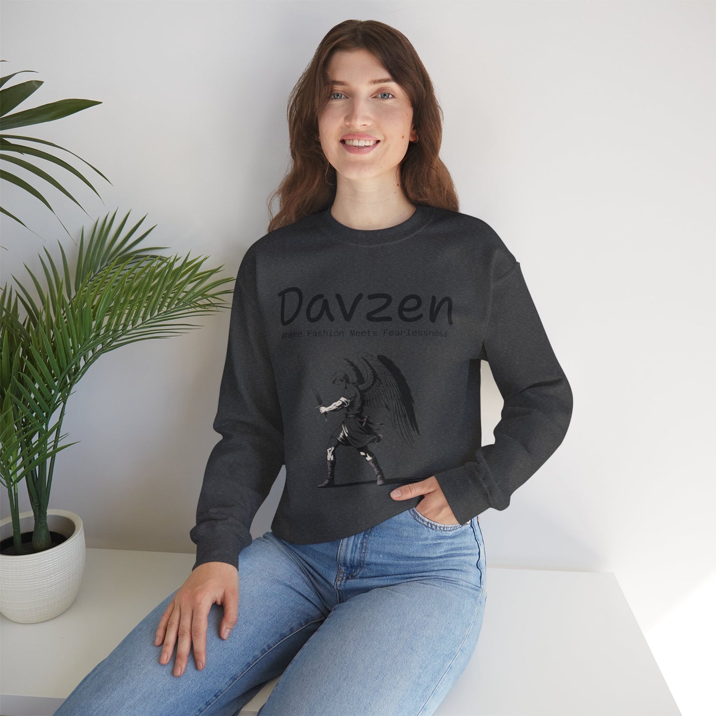 Davzen; Where Fashion Meets Fearlessness; Crewneck Sweatshirt - Unisex Heavy Blend