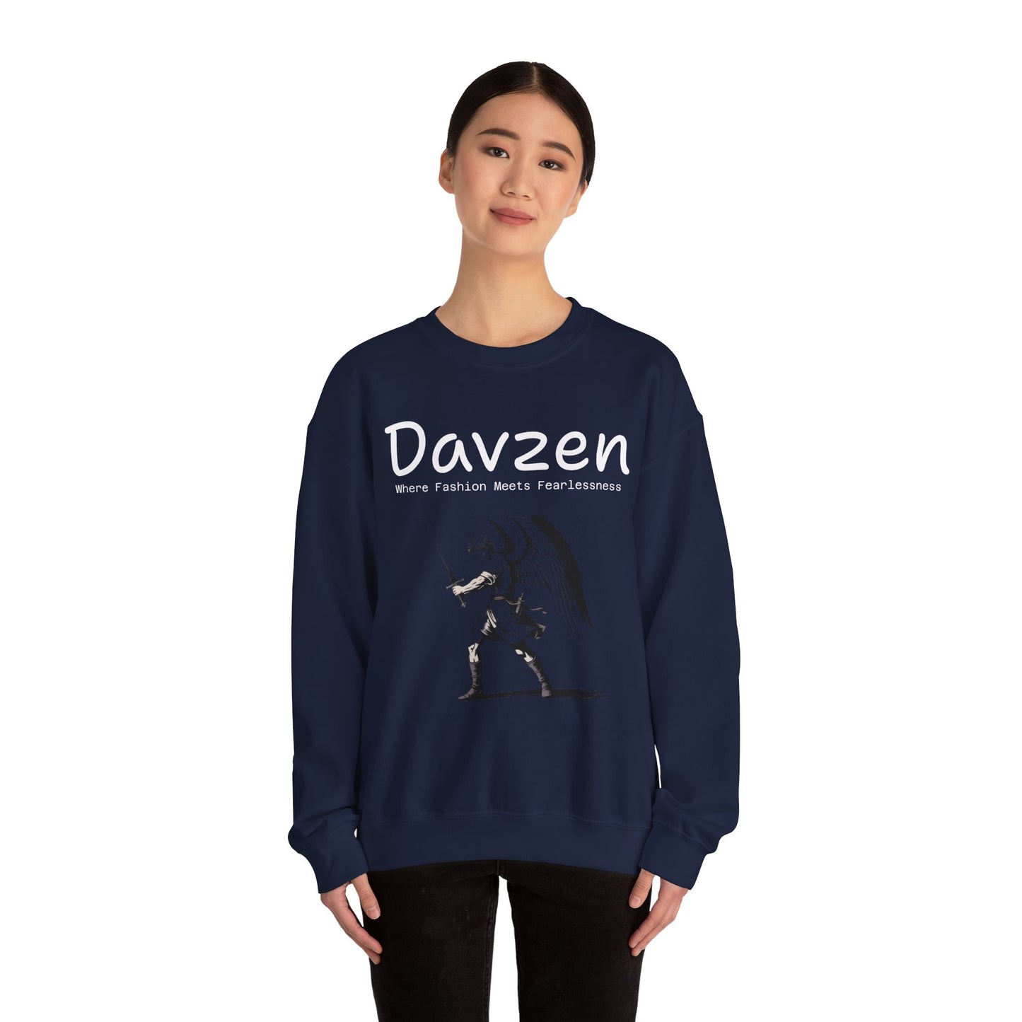 Davzen; Where Fashion Meets Fearlessness; Crewneck Sweatshirt - Unisex Heavy Blend
