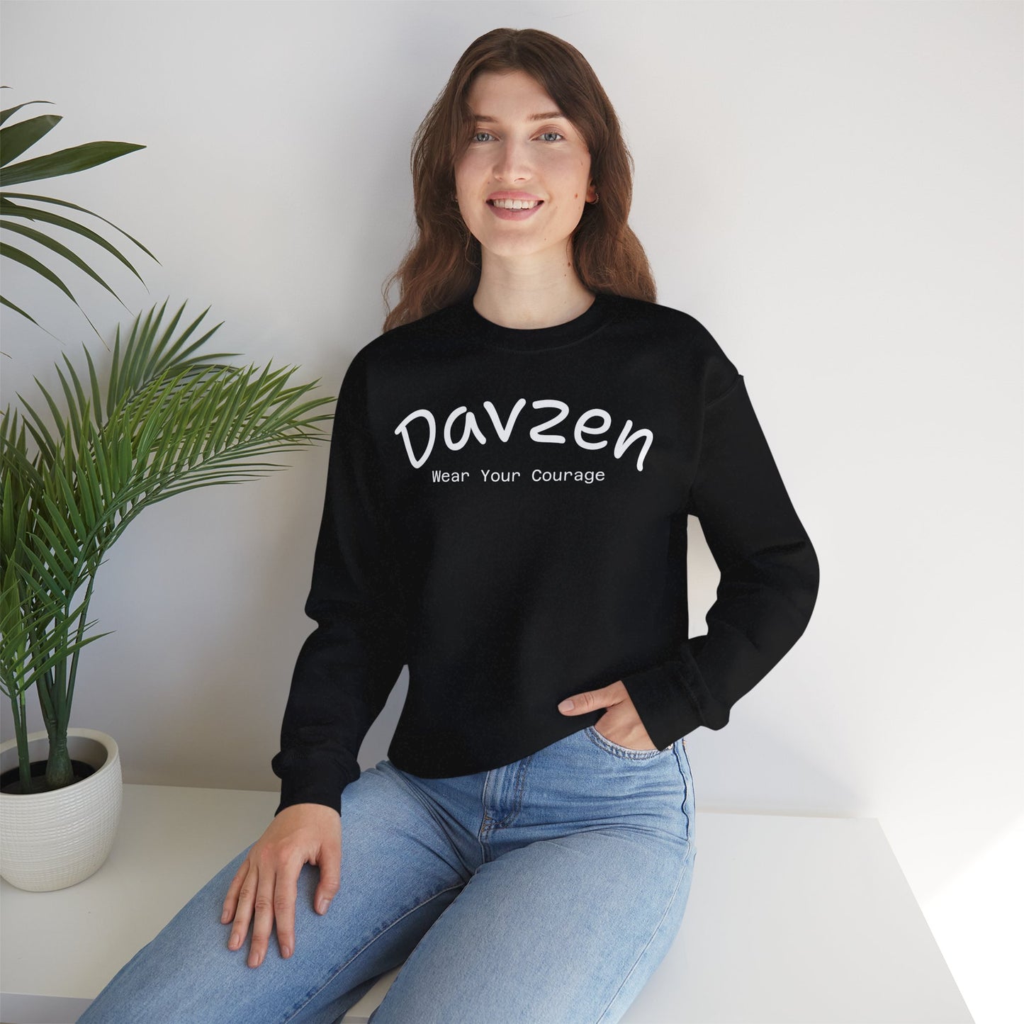 Crewneck Sweatshirt Courage Wear Davzen Unisex Heavy Blend